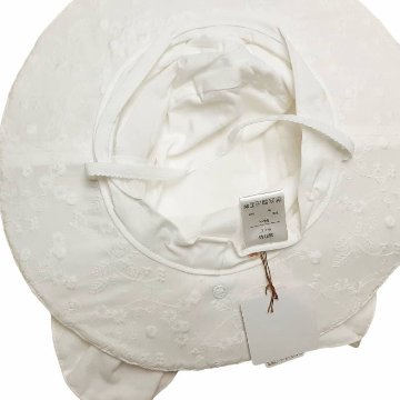 Souris スーリー 「リボン＆レース日よけ付きハット」（50-56cm）メール便対応可の画像
