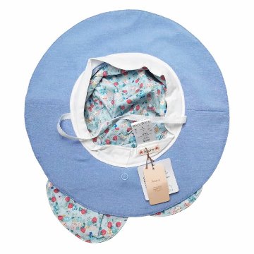 Souris スーリー 「リボン＆レース日よけ付きハット」（50-56cm）メール便対応可の画像