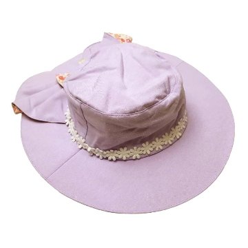 Souris スーリー 「リボン＆レース日よけ付きハット」（50-56cm）メール便対応可の画像