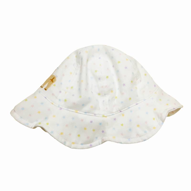 hakka baby「UVカット 日よけ付きダブルガーゼハット」（44-46cm） 【メール便送料無料】の画像