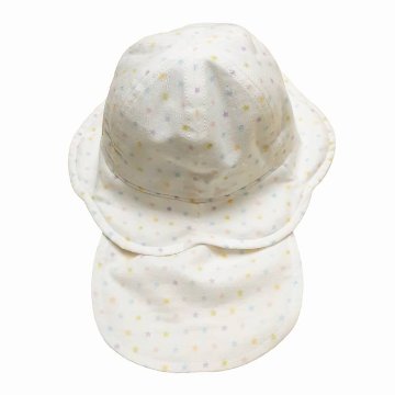 hakka baby「UVカット 日よけ付きダブルガーゼハット」（44-46cm） 【メール便送料無料】の画像