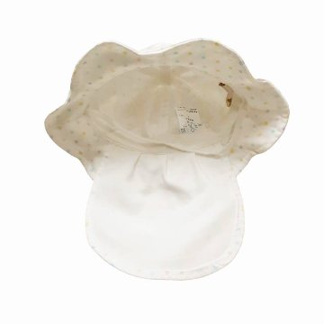 hakka baby「UVカット 日よけ付きダブルガーゼハット」（44-46cm） 【メール便送料無料】の画像