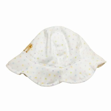 hakka baby「UVカット 日よけ付きダブルガーゼハット」（44-46cm） 【メール便送料無料】の画像