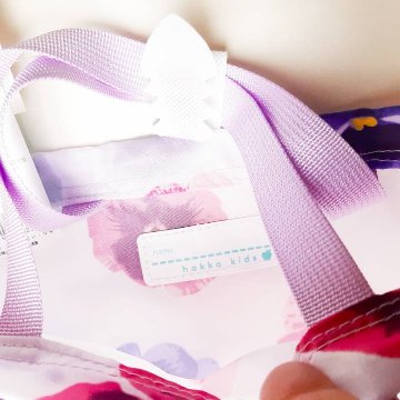 hakka kids「MIXスミレプリント 巾着バッグ」F メール便送料198円対応可の画像