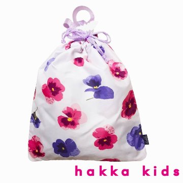 hakka kids「MIXスミレプリント 巾着バッグ」F メール便送料198円対応可の画像