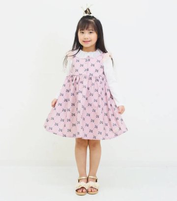 nino「リボンパールプリント ジャンパースカート」(90-120cm) の画像