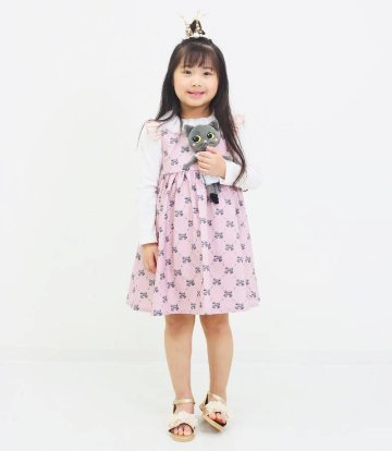 nino「リボンパールプリント ジャンパースカート」(90-120cm) の画像