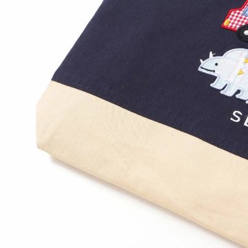 SLAP SLIP (スラップスリップ) 「恐竜＆はたらく自動車柄 リバーシブルレッスンバッグ」ワンサイズ【メール便送料198円対応】の画像
