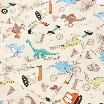 SLAP SLIP (スラップスリップ) 「恐竜＆はたらく自動車柄 リバーシブルレッスンバッグ」ワンサイズ【メール便送料198円対応】の画像