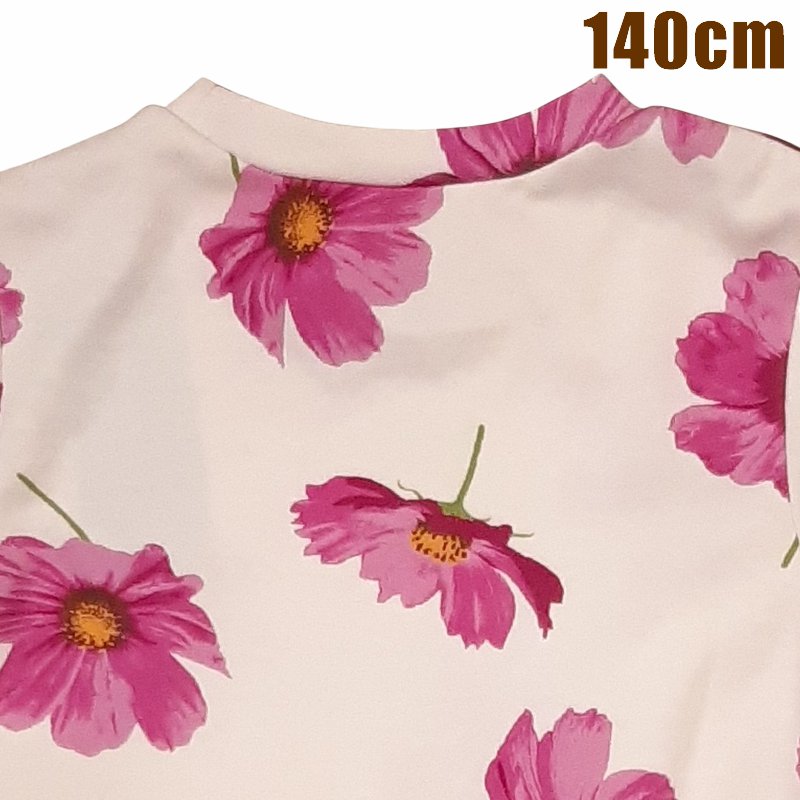 SALE hakkakids コスモスプリント Aライン ミニ裏毛 トレーナー 90 100 110 120 130 140 の画像