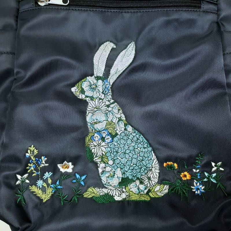 SUPER HAKKA glanta 「かくれんぼうさぎ刺繍２WAYリュックトート」Fの画像