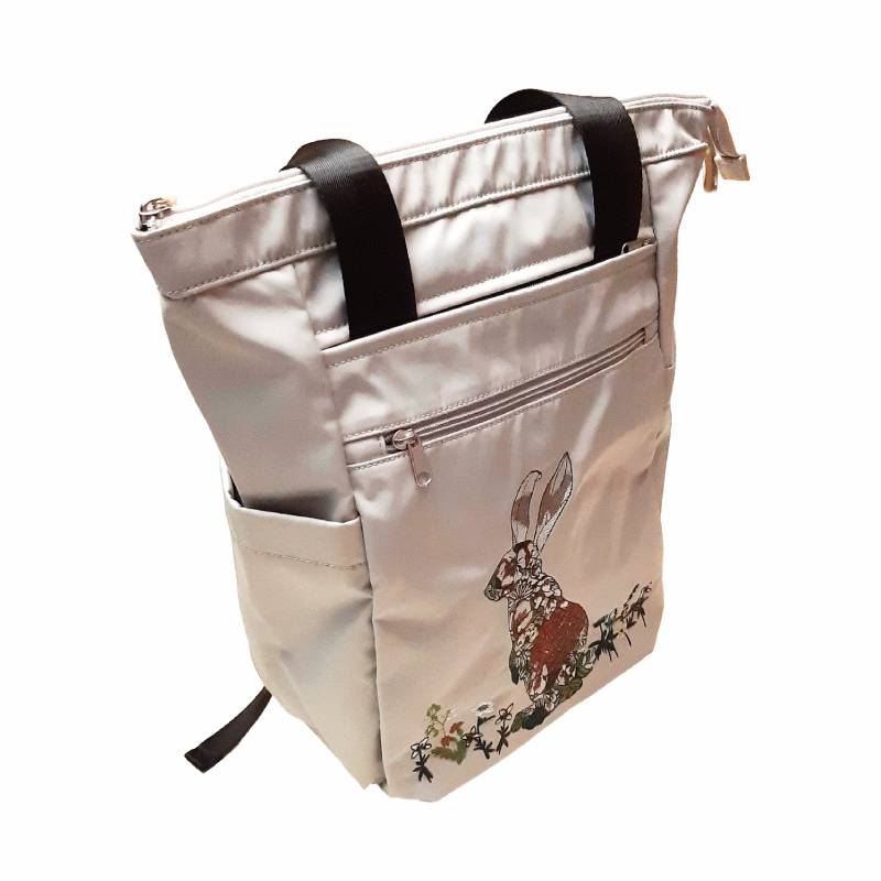 SUPER HAKKA glanta 「かくれんぼうさぎ刺繍２WAYリュックトート」Fの画像