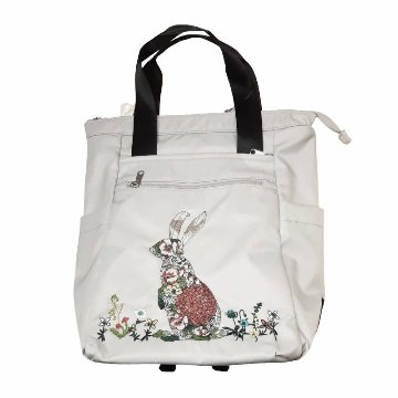 SUPER HAKKA glanta 「かくれんぼうさぎ刺繍２WAYリュックトート」Fの画像