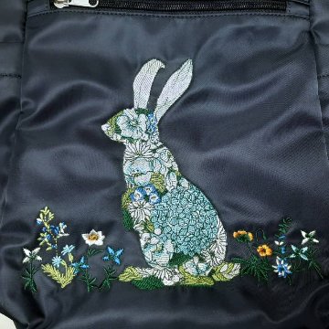 SUPER HAKKA glanta 「かくれんぼうさぎ刺繍２WAYリュックトート」Fの画像