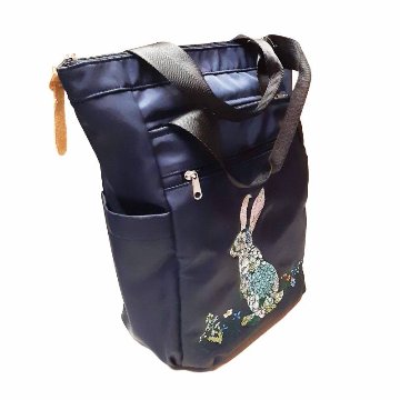 SUPER HAKKA glanta 「かくれんぼうさぎ刺繍２WAYリュックトート」Fの画像