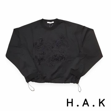 H.A.K 「オーガンジーリボンフラワー刺繍プルオーバー」 Fの画像
