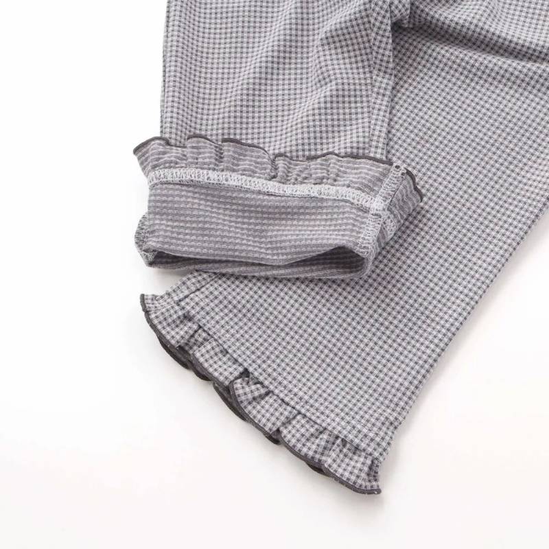 SLAP SLIP(スラップスリップ) 「裾フリル7分丈デニムニットレギンス」(80-120cm) 【メール便送料198円対応】の画像