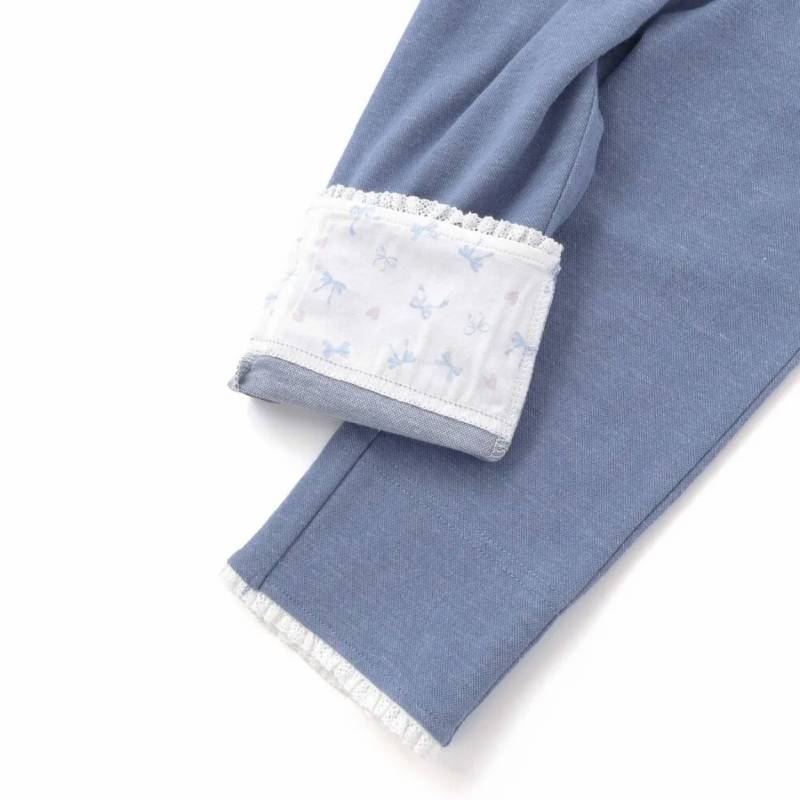 SLAP SLIP(スラップスリップ) 「折り返し裾7分丈ストレッチパンツ」(80-120cm) 【メール便送料198円対応】の画像