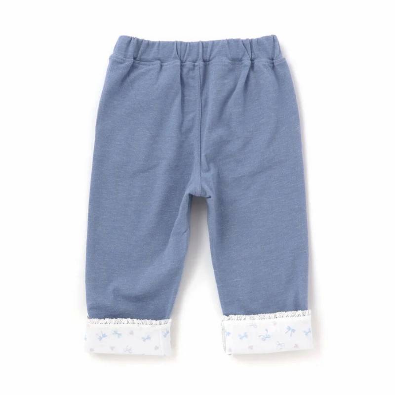 SLAP SLIP(スラップスリップ) 「折り返し裾7分丈ストレッチパンツ」(80-120cm) 【メール便送料198円対応】の画像