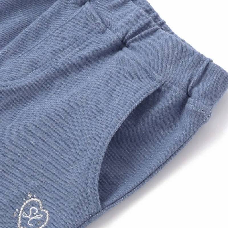 SLAP SLIP(スラップスリップ) 「折り返し裾7分丈ストレッチパンツ」(80-120cm) 【メール便送料198円対応】の画像