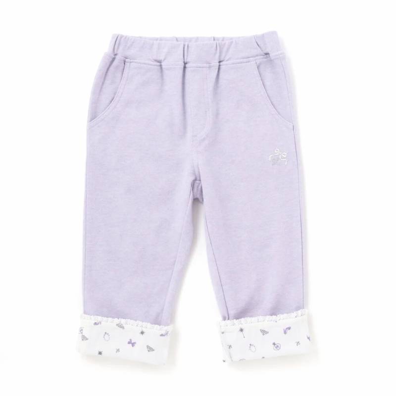 SLAP SLIP(スラップスリップ) 「折り返し裾7分丈ストレッチパンツ」(80-120cm) 【メール便送料198円対応】の画像