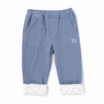SLAP SLIP(スラップスリップ) 「折り返し裾7分丈ストレッチパンツ」(80-120cm) 【メール便送料198円対応】の画像