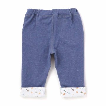 SLAP SLIP(スラップスリップ) 「恐竜＆乗り物刺繍入り 折り返し裾7分丈ストレッチパンツ」(80-120cm) 【メール便送料198円対応】の画像