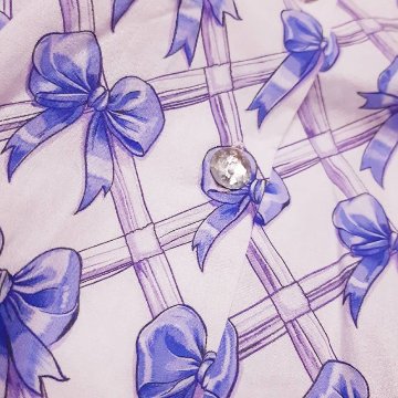 nino「リボン格子プリント前開きワンピース」(90-140cm) の画像