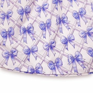 nino「リボン格子プリント前開きワンピース」(90-140cm) の画像