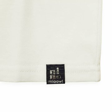 nino「ラベンダーねこプリントフレアースリーブTシャツ」(90-140cm) 【メール便送料無料】の画像