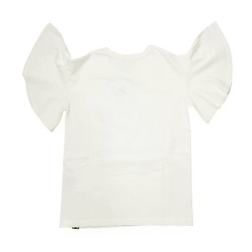 nino「ラベンダーねこプリントフレアースリーブTシャツ」(90-140cm) 【メール便送料無料】の画像