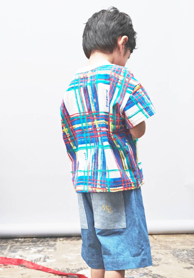 maarook「ブラッシュチェックPT天竺Tシャツ」(90-130cm) 【メール便送料無料】の画像