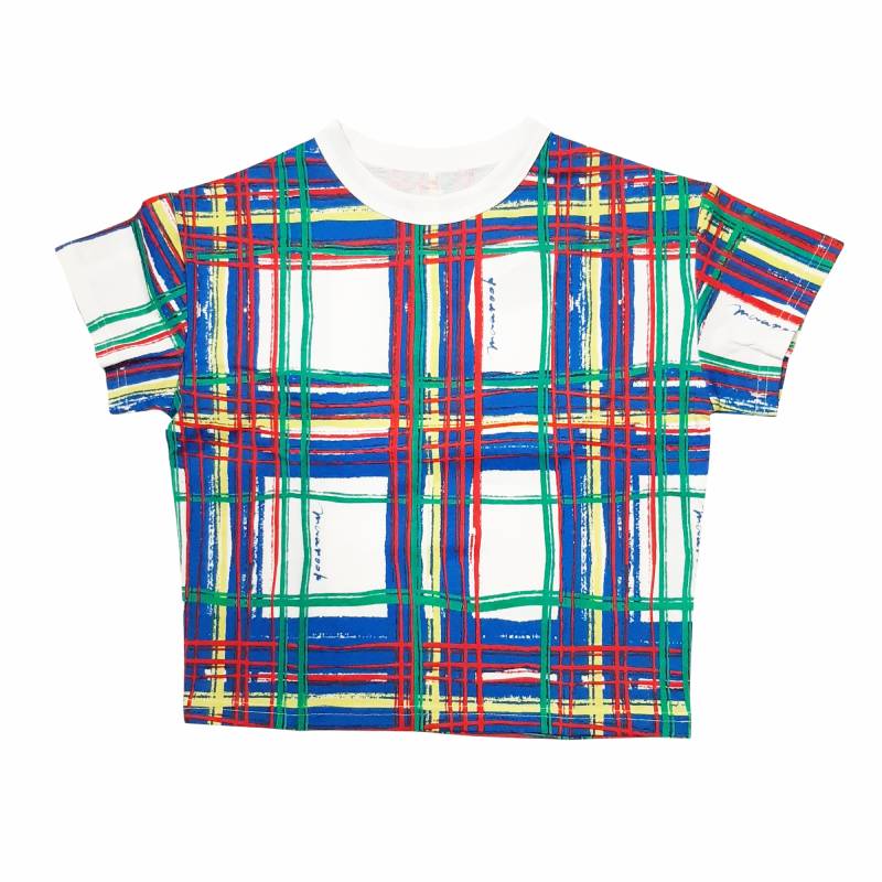 maarook「ブラッシュチェックPT天竺Tシャツ」(90-130cm) 【メール便送料無料】の画像