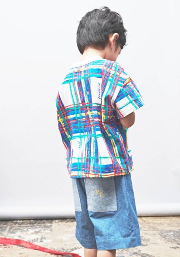 maarook「ブラッシュチェックPT天竺Tシャツ」(90-130cm) 【メール便送料無料】の画像