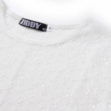 ZIDDY「チュールレース長袖＋半袖カットソーセット」 (140-160cm)　【メール便送料無料】の画像