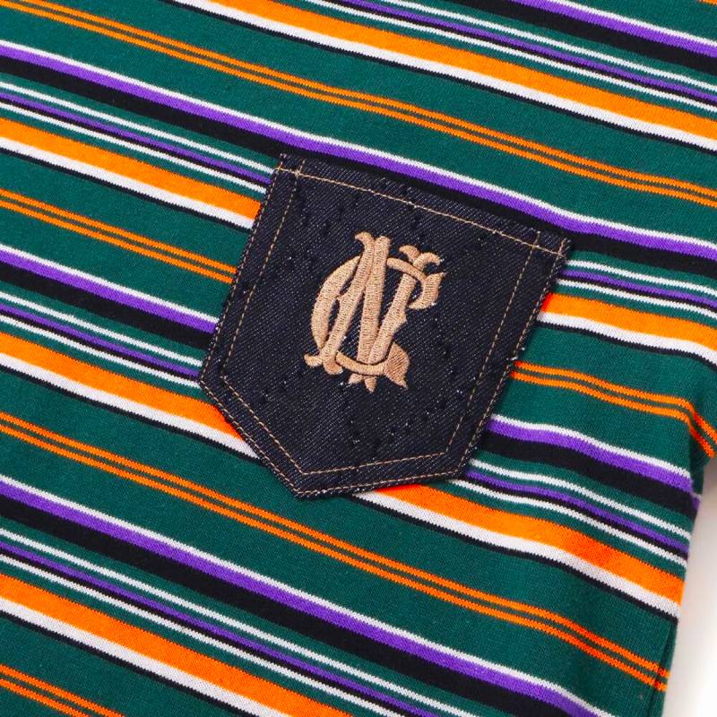 nexchic (ネクシック) 「マルチボーダーTシャツ＋長袖Tシャツセット」(110-150cm)　メール便送料無料の画像