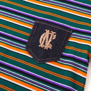 nexchic (ネクシック) 「マルチボーダーTシャツ＋長袖Tシャツセット」(110-150cm)　メール便送料無料の画像