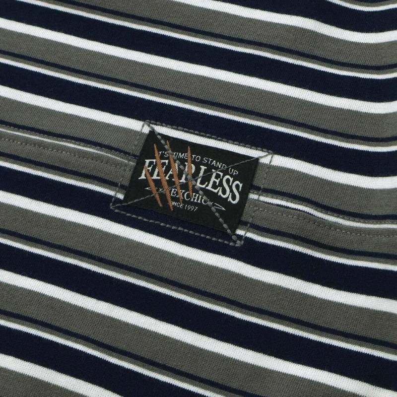 nexchic (ネクシック) 「ビッグシルエット ランダムボーダーTシャツ」(110-150cm)　メール便送料198円対応の画像