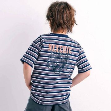nexchic (ネクシック) 「ビッグシルエット ランダムボーダーTシャツ」(110-150cm)　メール便送料198円対応の画像