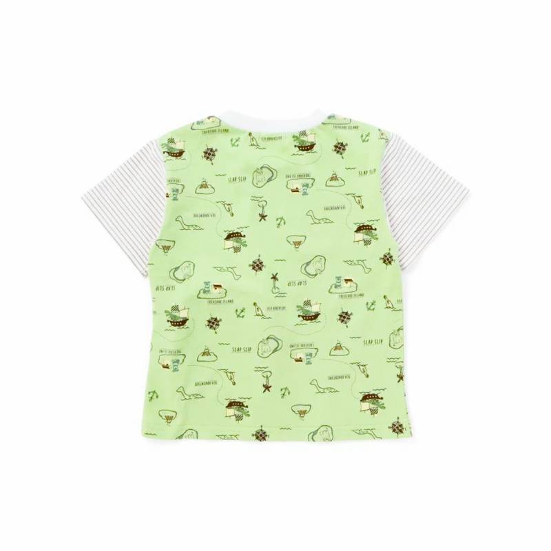 SLAPSLIP ポシェット付き宝島柄Tシャツ(80-130cm)　【メール便送料198円対応】の画像
