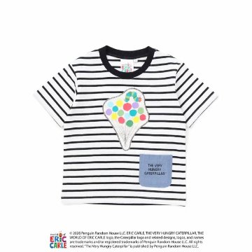 【Eric Carleコラボ】「はらぺこあおむしTシャツ」(80~120cm)　【メール便送料198円対応】の画像