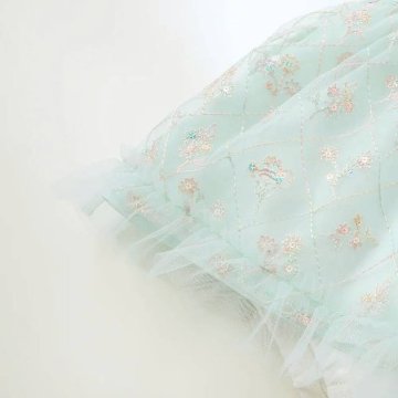 SLAP SLIP baby (スラップスリップ) 「 フラワー刺繍チュールビスチェ風ドッキングカバーオール」(70-80cm)  メール便対応可の画像