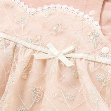 SLAP SLIP baby (スラップスリップ) 「 フラワー刺繍チュールビスチェ風ドッキングカバーオール」(70-80cm)  メール便対応可の画像
