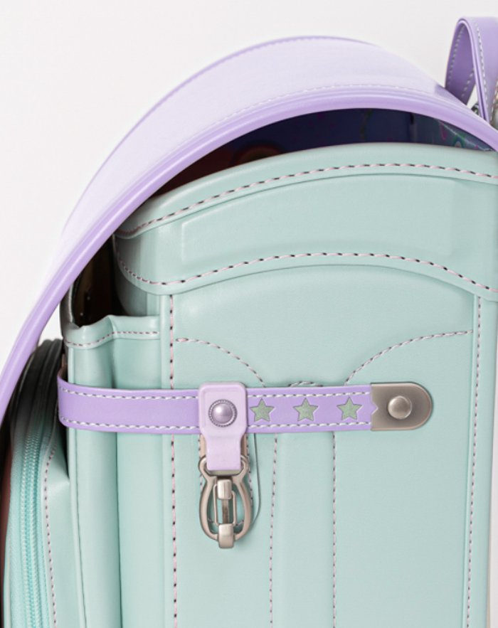 fafaランドセル2027年「クラリーノ キューブ型 POWDEW LAVENDER ✕ MINT GREEN」 【当店だけのオリジナルダブル特典付】の画像