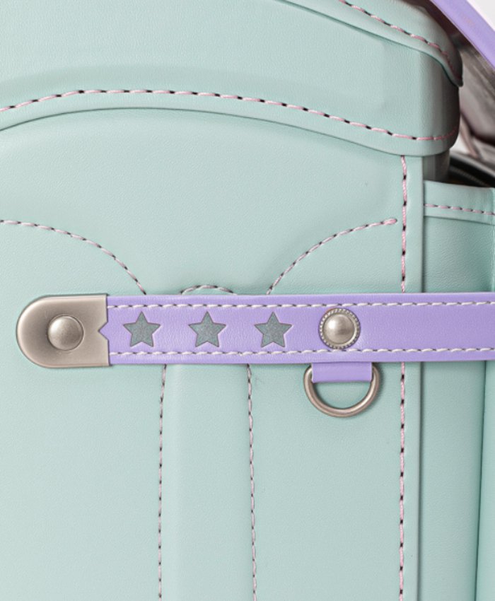 fafaランドセル2027年「クラリーノ キューブ型 POWDEW LAVENDER ✕ MINT GREEN」 【当店だけのオリジナルダブル特典付】の画像