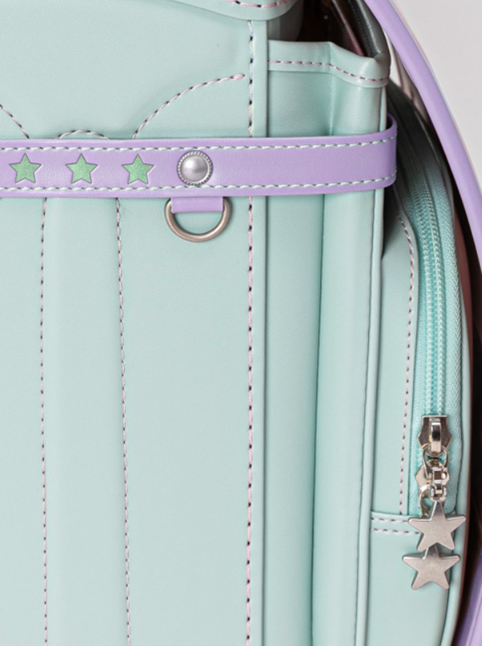 fafaランドセル2027年「クラリーノ キューブ型 POWDEW LAVENDER ✕ MINT GREEN」 【当店だけのオリジナルダブル特典付】の画像