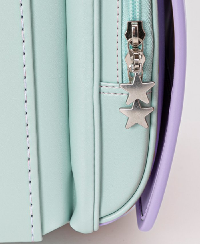 fafaランドセル2027年「クラリーノ キューブ型 POWDEW LAVENDER ✕ MINT GREEN」 【当店だけのオリジナルダブル特典付】の画像