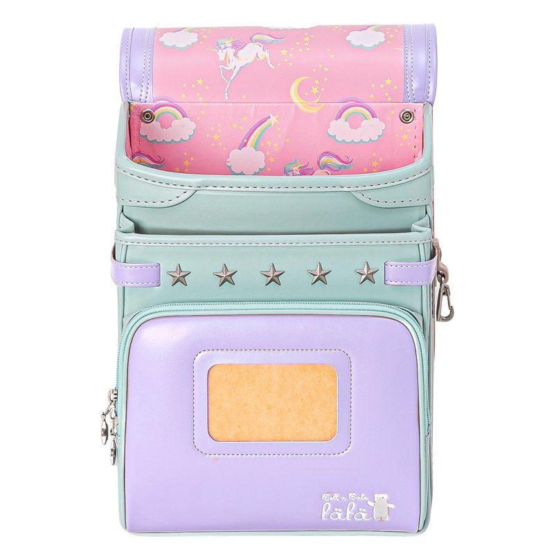 fafaランドセル2027年「クラリーノ キューブ型 POWDEW LAVENDER ✕ MINT GREEN」 【当店だけのオリジナルダブル特典付】の画像