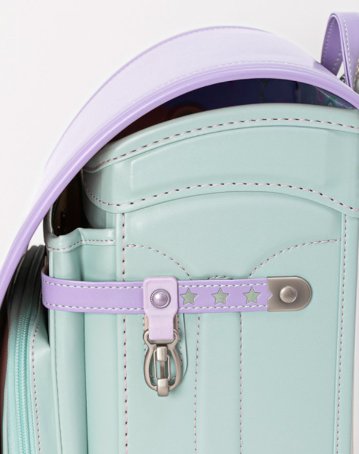 fafaランドセル2027年「クラリーノ キューブ型 POWDEW LAVENDER ✕ MINT GREEN」 【当店だけのオリジナルダブル特典付】の画像