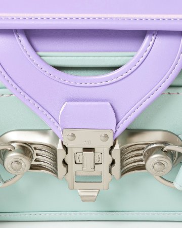 fafaランドセル2027年「クラリーノ キューブ型 POWDEW LAVENDER ✕ MINT GREEN」 【当店だけのオリジナルダブル特典付】の画像